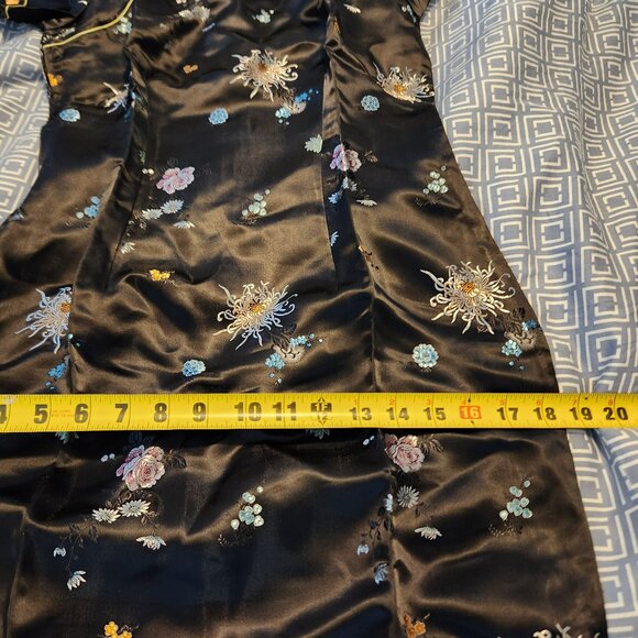 SOLZ SQUIRREL Black Chinese Brocade Cheongsam Dress - 36 (NWT) - Picture 14 of 15